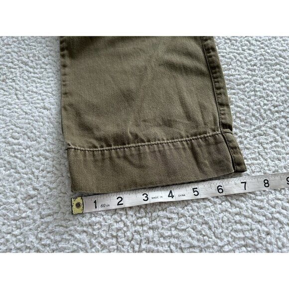 Old Navy Heritage Straight/Droit Women's Crop Pants Olive Green Size 8 - Picture 10 of 10